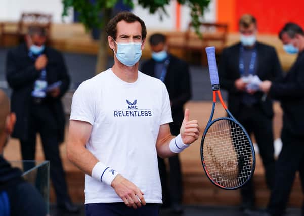 Andy Murray waits to go on to a practice court at Roland Garros. Picture: Javier Garcia/BPI/Shutterstock