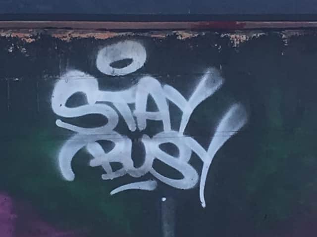 Graffiti on the Legal Graffiti Wall, Leith, Edinburgh