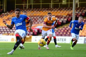 James Tavernier scores Rangers' third goal from the penalty spot. Picture: Getty.