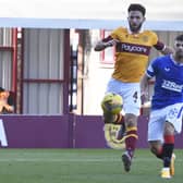 Jordan Jones scores to make it 2-0 for Rangers against Motherwell. Picture: SNS.