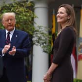 Donald Trump announces his US Supreme Court nominee, Judge Amy Coney Barrett, in the Rose Garden of the White House (Picture: Olivier Douliery/AFP via Getty Images)