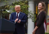 Donald Trump announces his US Supreme Court nominee, Judge Amy Coney Barrett, in the Rose Garden of the White House (Picture: Olivier Douliery/AFP via Getty Images)