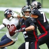 Matt Ryan of the Atlanta Falcons drops back to pass during the defeat by the Chicago Bears at the weekend. Picture: Todd Kirkland/Getty Images