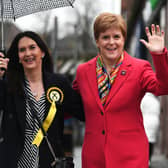 Nicola Sturgeon on the campaign trail in Rutherglen with Margaret Ferrier ahead of last year's election (Picture: John Devlin)