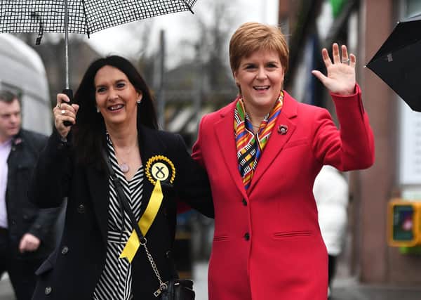 Nicola Sturgeon on the campaign trail in Rutherglen with Margaret Ferrier ahead of last year's election (Picture: John Devlin)