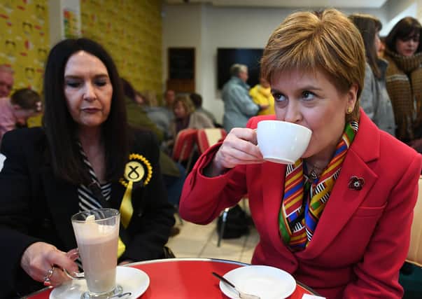 Nicola Sturgeon on the campaign trail with Margaret Ferrier