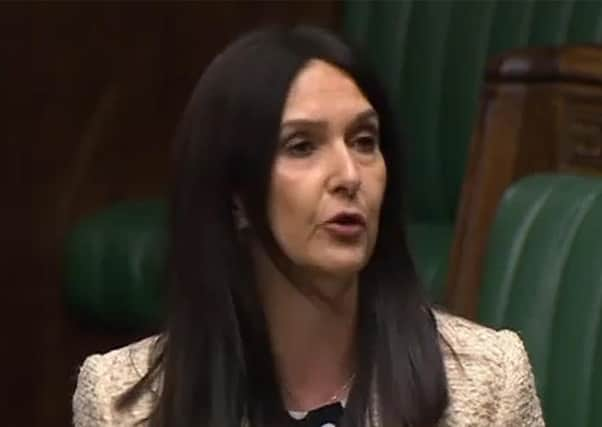 Margaret Ferrier speaking in the House of Commons shortly before she received news of a postive Covid test result (Picture: Handout/PRU/AFP via Getty Images)