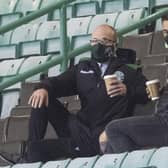 St Mirren's Kyle Magennis watches Hibs beat Hamilton on ahead of a proposed move to the Easter Road club. Picture: Craig Foy / SNS