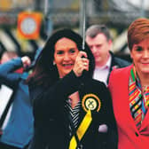 The First Minister with Margaret Ferrier on the campaign trail last year