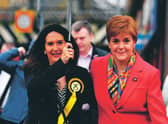 The First Minister with Margaret Ferrier on the campaign trail last year