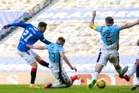 Brandon Barker scores to make it 2-0 to Rangers against Ross County at Ibrox. Picture: Alan Harvey/SNS Group