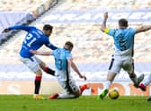 Brandon Barker scores to make it 2-0 to Rangers against Ross County at Ibrox. Picture: Alan Harvey/SNS Group