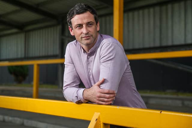 Jack Ross four years ago at Recreation Park, Alloa, where his career in management started. Picture: John Devlin