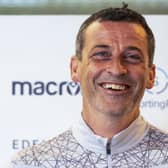 Hibs manager Jack Ross was in good spirits as he spoke to the media ahead of the Premiership clash with St Mirren. Picture: Mark Scates/SNS