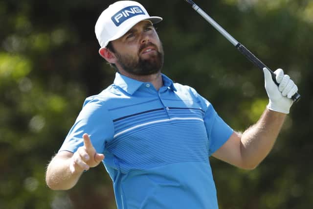 Liam Johnston tees off at the 2nd hole at the Portugal Masters. Picture: Luke Walker/Getty Images