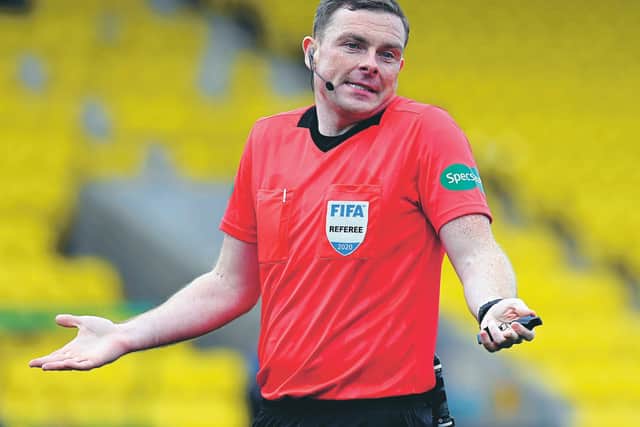 Will Scottish referees like John Beaton welcome an app which is designed to help engagement with clubs, fans and broadcasters? Picture: Rob Casey / SNS
