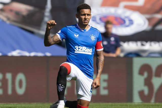 James Tavernier credits 'the whole team' for Rangers' perfect defensive record. Picture: SNS.