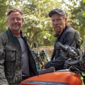 Charley Boorman and Ewan McGregorreunite for the Long Way Up. Picture: Apple TV