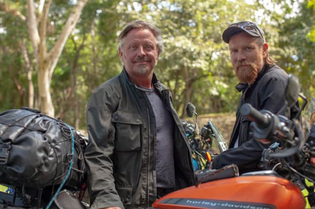 Charley Boorman and Ewan McGregorreunite for the Long Way Up. Picture: Apple TV