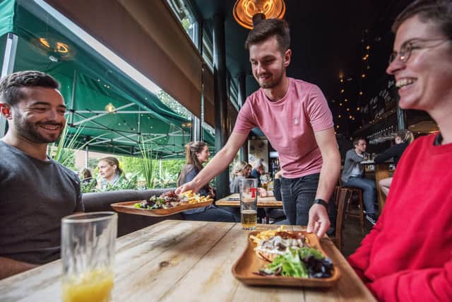 Patrons at the Stag and Thistle Bar in Glasgow. Picture: John Devlin