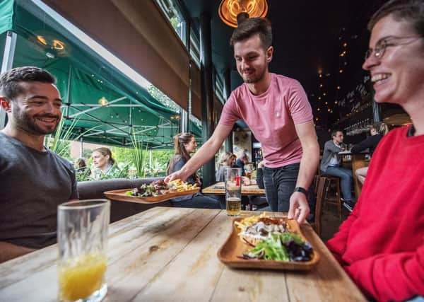 Patrons at the Stag and Thistle Bar in Glasgow. Picture: John Devlin