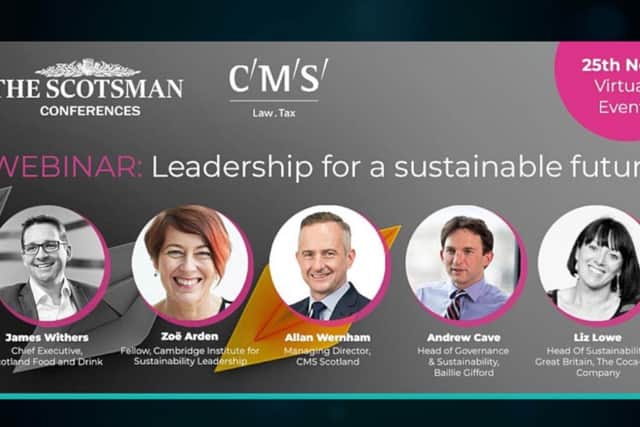 The Scotsman's sustainability webinar broadcast on Wednesday afternoon.