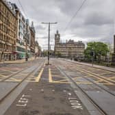 An empty Princes Street pictured during lockdown. Picture: TSPL