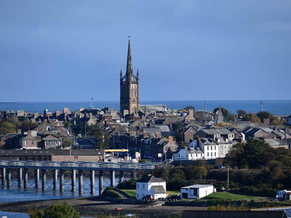 The steeple of Old and St Andrew’s Church towers over Montrose’s High Street.
Picture: Michael Gillen