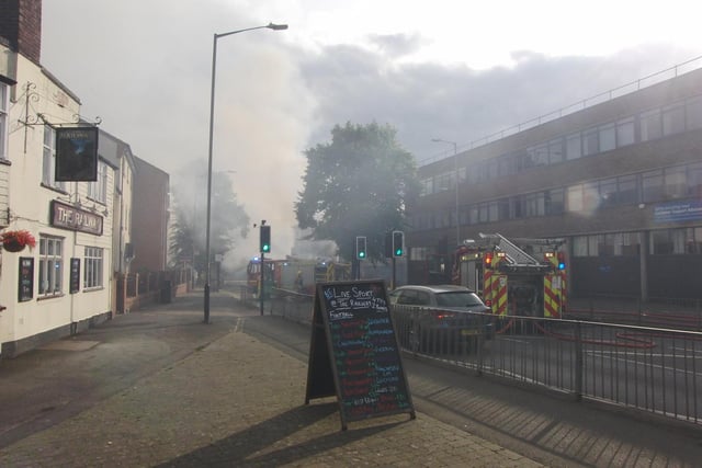 The Great Western pub fire in August 2017. Photo by Geoff Ousbey