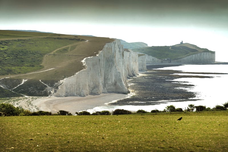 Seven Sisters cliff taken from South Hill Barn, Seaford. SUS-190522-122305001