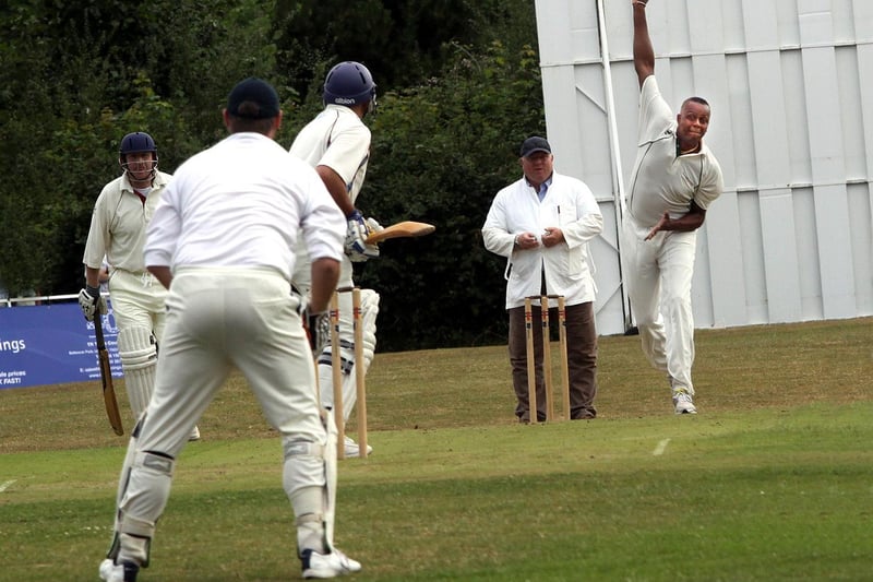 Piers Morgan lures some top cricket names and other famous faces to his annual match at Newick - Courtney Walsh looms large for the batsman / Pictures: Ron Hill