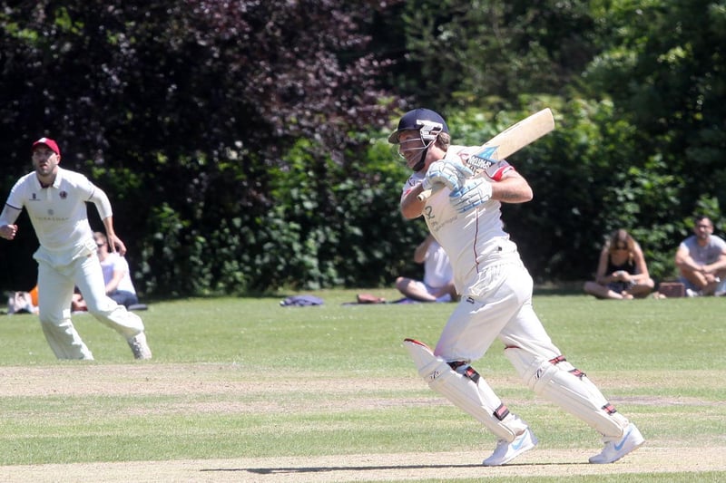 Piers Morgan lures some top cricket names and other famous faces to his annual match at Newick - this is Robbie Savage turning his talents to a different sport / Pictures: Ron Hill