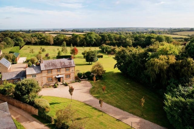 This home in Tiffield Road, Gayton, is on the market for £2million and is being marketed by Michael Graham in Towcester. It includes six bedrooms, four bathrooms and a barn, and is set in 6.22 acres.