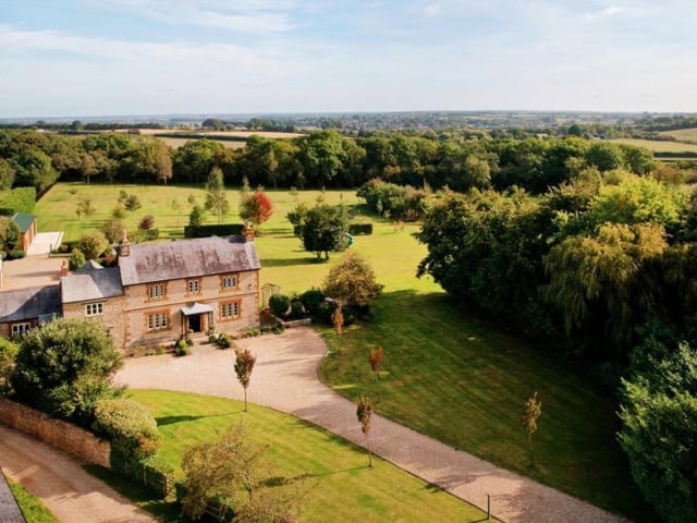 This home in Tiffield Road, Gayton, is on the market for £2million and is being marketed by Michael Graham in Towcester. It includes six bedrooms, four bathrooms and a barn, and is set in 6.22 acres.