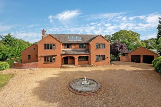 This home in High Street, Flore, is on the market for £950,000 with Jackson-Stops of Northampton. It has four bedrooms and includes a leisure wing with sauna and indoor pool.