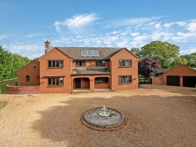 This home in High Street, Flore, is on the market for £950,000 with Jackson-Stops of Northampton. It has four bedrooms and includes a leisure wing with sauna and indoor pool.