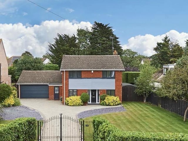 This three-bedroom home in Barton Seagrave is on the market for £675,000 with Chris George, The Estate Agent, in Kettering. The home has two bathrooms and is set in about a third of an acre.