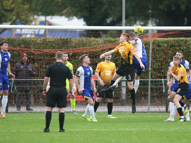 Action from Haywards Heath Town's 6-1 win at Three Bridges in the Isthmian South East. Picture by Derek Martin Photography and Art