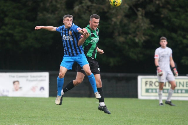 Action from Burgess Hill Town's dramatic 3-2 home victory 6-1 over Sevenoaks Town in the Isthmian South East. Picture by Derek Martin Photography and Art
