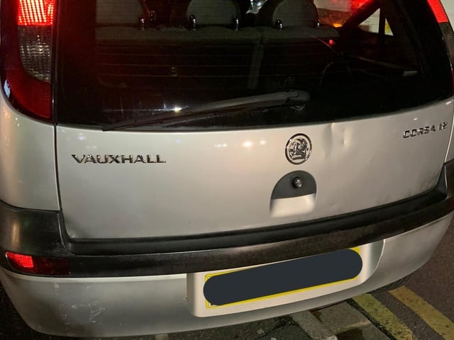 No insurance, no MOT, no Vehicle Excise Duty for this driver and only a provisional licence.