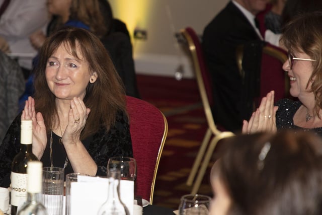 Trustee Julia Kirkham enjoying the evening and clapping the opening speeches