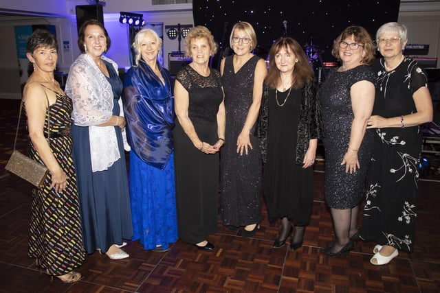 Trustees, volunteers and members of 4Sight Vision Support with their friends in all their glitz and glamour