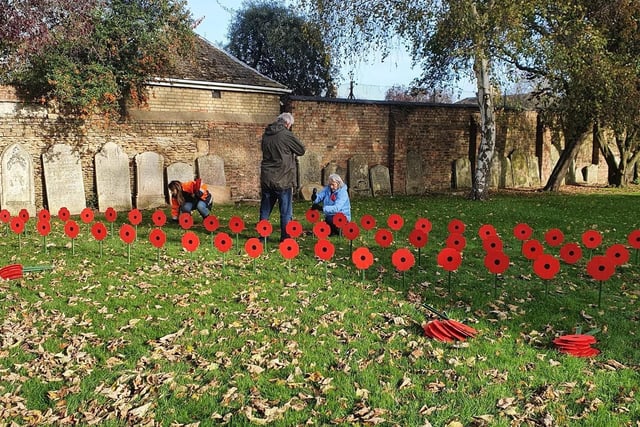 Part of the Remembrance Day displays in Whittlesey