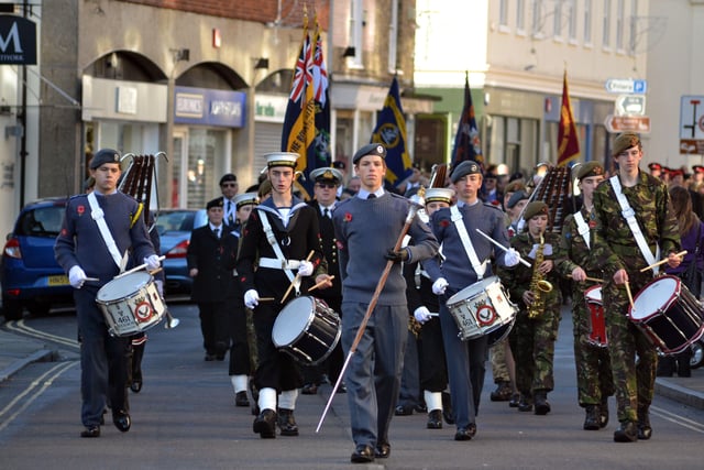Pictures from the Remembrance Sunday service in 2013    Pic: Makaela Papworth