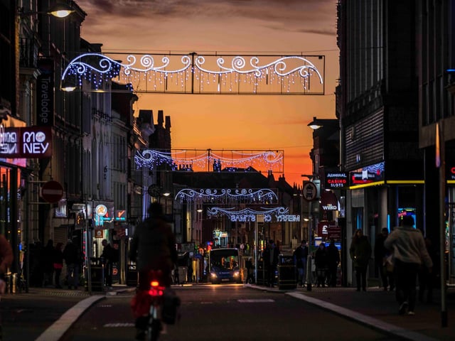 Northampton lit up for Christmas. Photo: Kirsty Edmonds.