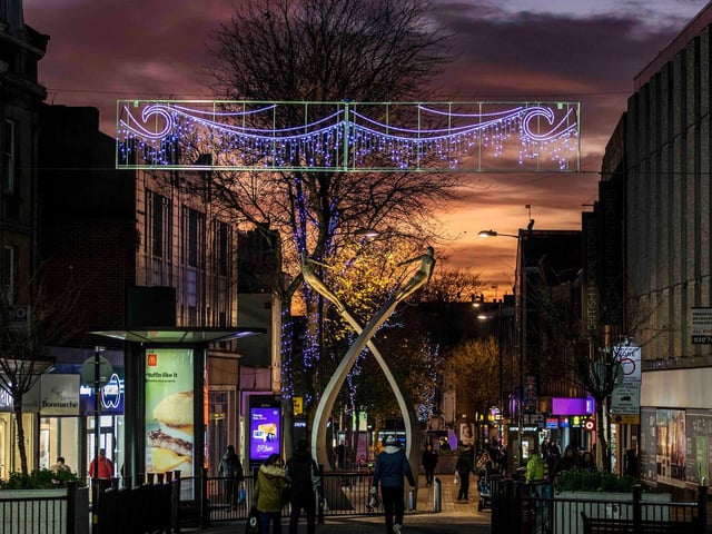 Northampton lit up for Christmas. Photo: Kirsty Edmonds.