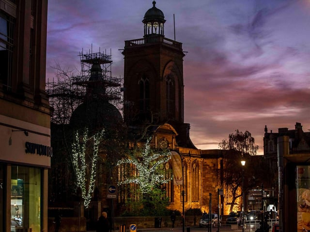 Northampton lit up for Christmas. Photo: Kirsty Edmonds.