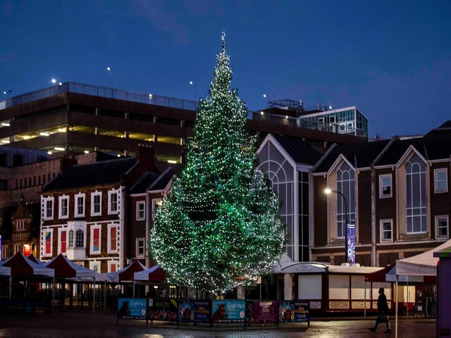 Northampton lit up for Christmas. Photo: Kirsty Edmonds.
