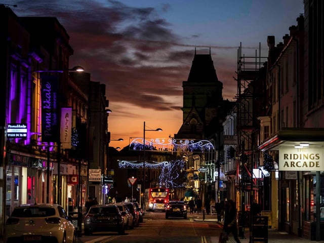 Northampton lit up for Christmas. Photo: Kirsty Edmonds.