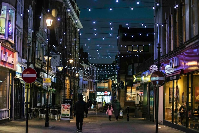 Northampton lit up for Christmas. Photo: Kirsty Edmonds.